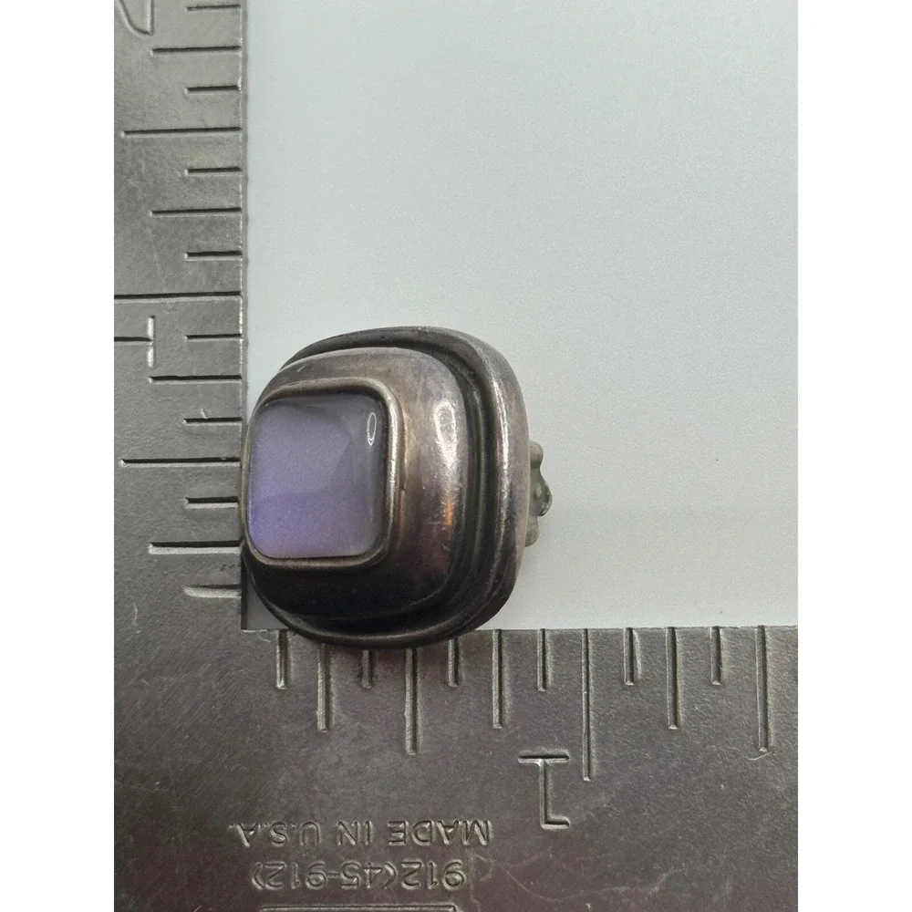 2001 Steve Vaubel Sterling Silver‎ Glass Clip On Earrings